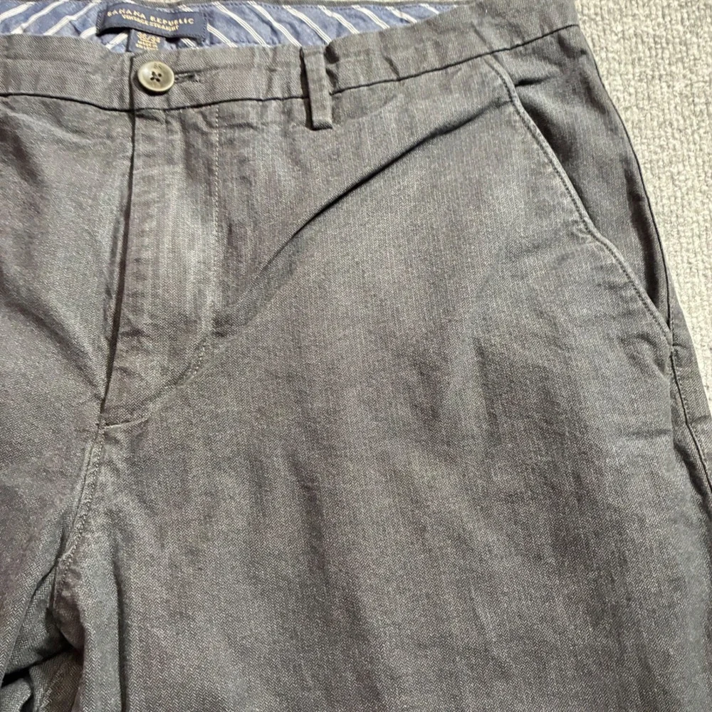 Banana Republic Vintage Straight Pants Mens‎ 36x34 Gray Cotton Chinos